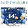 14th Birthday Banner, Blue view 2