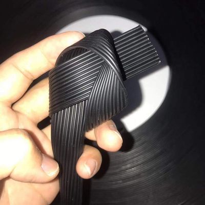 Silicone Ribbon Cable, 10-Pin, 20 AWG, 1 m, Black