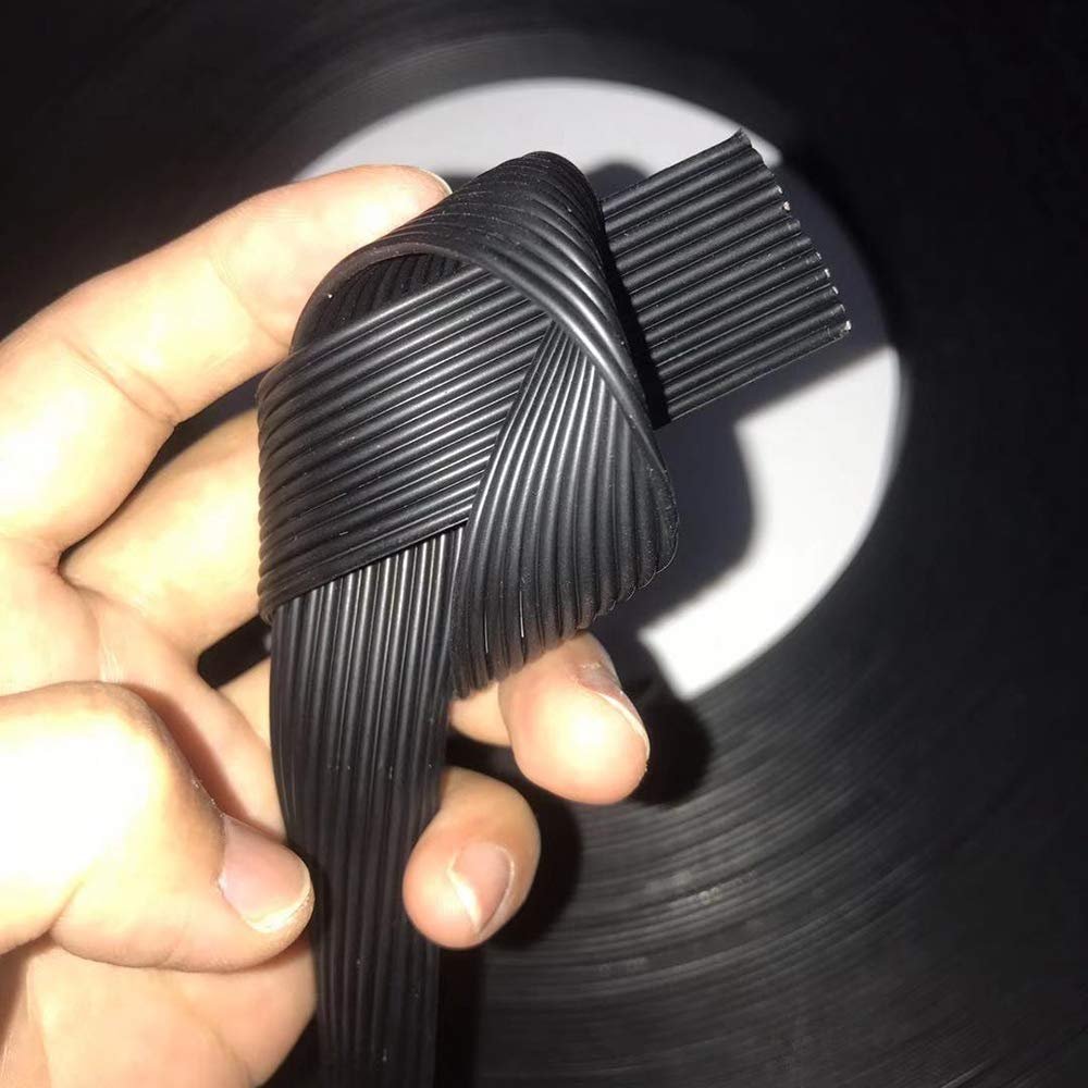 Silicone Ribbon Cable, 10-Pin, 20 AWG, 1 m, Black