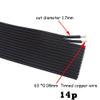Silicone Ribbon Cable, 10-Pin, 20 AWG, 1 m, Black view 3