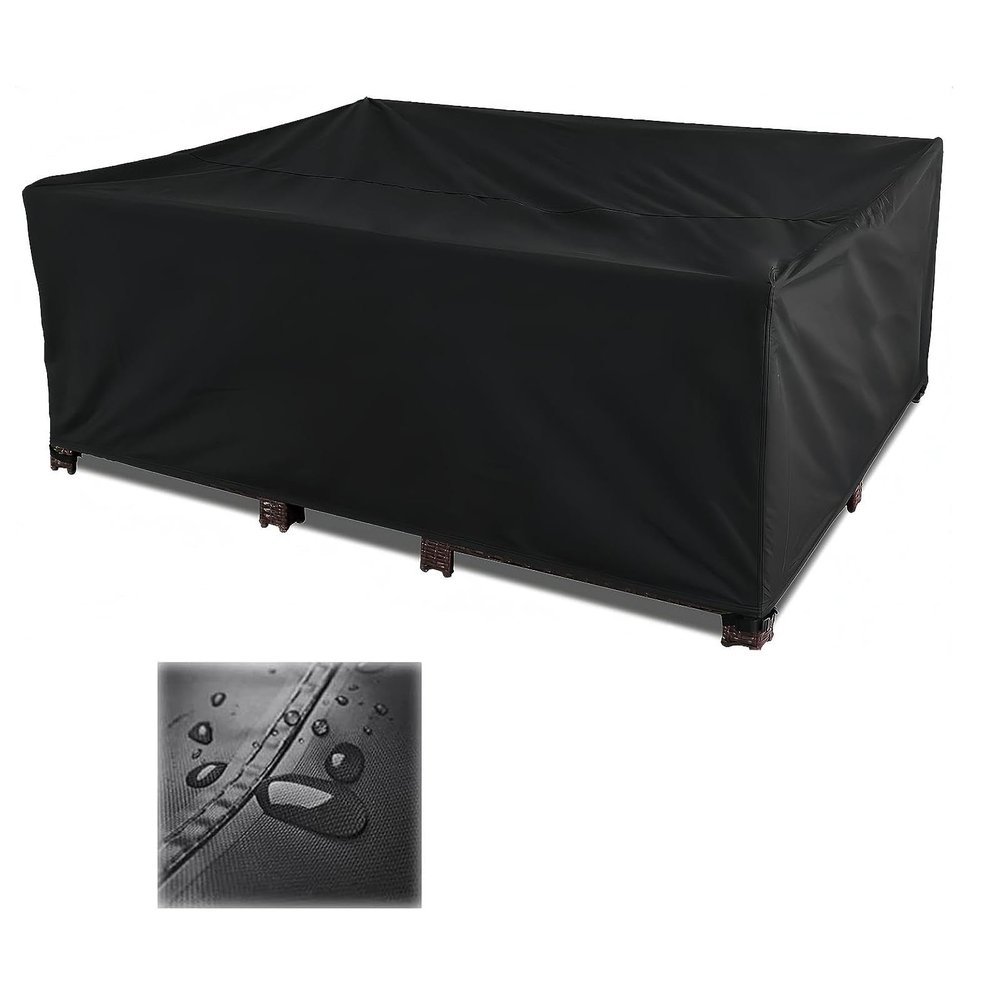 Jianghu Art Waterproof Outdoor Furniture Cover 340 x 100 x 75 cm, Heavy-Duty 600D Oxford Fabric
