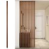 Indoor Room Divider Post, Floor-to-Ceiling Wooden Slat Partition view 1