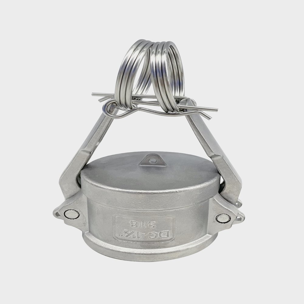 SURE TEC Camlock Couplings Type DC Female Dust Cap, Stainless Steel, 3/4"