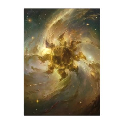 Official Displate Magic: The Gathering Metal Poster, Galaxy Mana – Plains, 45 x 32 cm