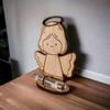 minimutz Wooden Christmas Money Gift – Personalized DIY Cash Holder with Name (Angel) view 2