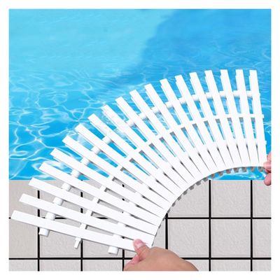 Swimming Pool Drainage Overflow Grate, Non-Slip ABS Drain Cover, 25 x 100 cm