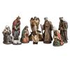 DRW Classic Nativity Scene, 11 Pieces, with Kings, Angel, Shepherd and Animals, Hand-Painted Resin, 25 cm Tall view 1