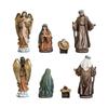 DRW Classic Nativity Scene, 11 Pieces, with Kings, Angel, Shepherd and Animals, Hand-Painted Resin, 25 cm Tall view 2