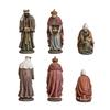 DRW Classic Nativity Scene, 11 Pieces, with Kings, Angel, Shepherd and Animals, Hand-Painted Resin, 25 cm Tall view 3