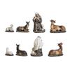 DRW Classic Nativity Scene, 11 Pieces, with Kings, Angel, Shepherd and Animals, Hand-Painted Resin, 25 cm Tall view 4