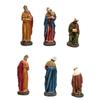 DRW Nativity Scene, 11 Pieces, Classic Set and Stable with Kings, Angel, Shepherd and Animals, Resin, Hand-Painted, 24 cm High, Alto view 3