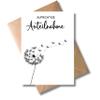 WBdesignz Minimalist Sympathy Card with Envelope, Dandelion Design, DIN A6 view 1