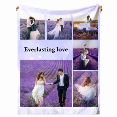VICVIK Personalized Photo Blanket for Family and Friends
