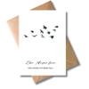 WBdesignz Sympathy Card with Envelope – Far from the Eyes, Forever Close to the Heart – Simple Condolence Card with Birds, A6 view 1
