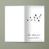 WBdesignz Sympathy Card with Envelope – Far from the Eyes, Forever Close to the Heart – Simple Condolence Card with Birds, A6 view 3