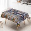 KEVKUS K25C Christmas Winter Village Oilcloth Tablecloth, Oval 140 x 320 cm, Raw Cut Edge view 3