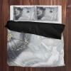 Xoenoiee Gray Marble Print 3-Piece Bedding Set, King Size (264.2 x 223.5 cm) view 1