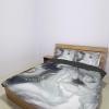 Xoenoiee Gray Marble Print 3-Piece Bedding Set, King Size (264.2 x 223.5 cm) view 3