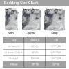 Xoenoiee Gray Marble Print 3-Piece Bedding Set, King Size (264.2 x 223.5 cm) view 4