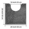 Reyox Chenille U-Shaped Toilet Mat with Cutout, Non-Slip, Washable, Lemon Green view 3