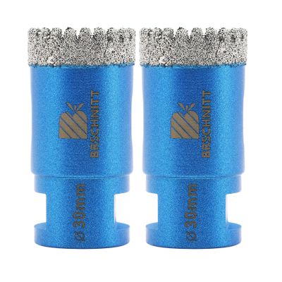 BRSCHNITT 30 mm Diamond Tile Hole Saw, M14, 2-Piece Set