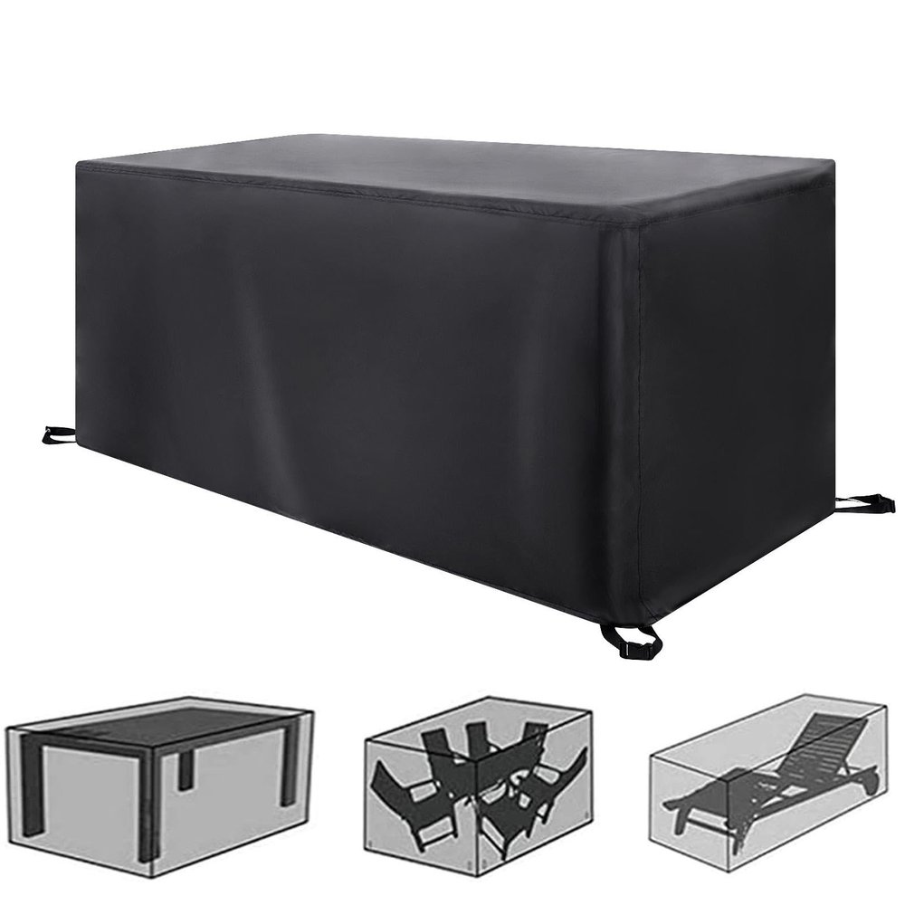 HSFFBHFBH Winterproof Outdoor Furniture Cover, 240 x 120 x 75 cm, Gray-Black