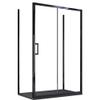 AGATA Three-Sided Shower Enclosure, Black Profiles, Sliding Door, H195, 6 mm, 75x100x75 view 2