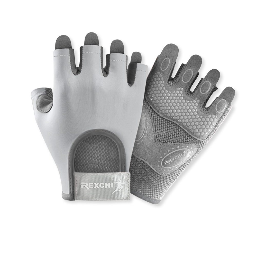 OLYSPM Fitness Gloves with Microfiber and Non-Slip Silicone Palm