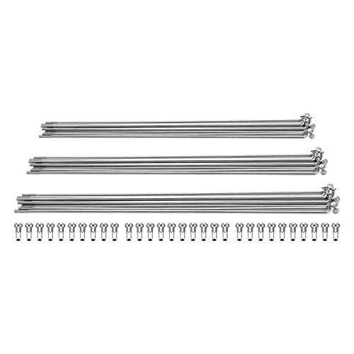 RAAMKA 10 Bicycle Spokes, 14G, Stainless Steel J-Bend, Black, 193 mm