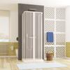 Three-Sided Folding PVC Shower Enclosure, Center Entry – 80x80x80 view 1