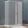Three-Sided Folding PVC Shower Enclosure, Center Entry – 80x80x80 view 3