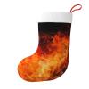 VTCTOASY Christmas Stockings with Roaring Flame Design, Large Fireplace Hanging Decoration view 1