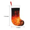 VTCTOASY Christmas Stockings with Roaring Flame Design, Large Fireplace Hanging Decoration view 4