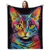 ALIFAFA Cat Blanket for Cat Lovers, Cute Plush Throw Blanket, Super Soft view 1