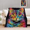 ALIFAFA Cat Blanket for Cat Lovers, Cute Plush Throw Blanket, Super Soft view 2