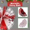HOVUK Hanging Christmas Decorations, Wall Decor, Foil Garland, Bells, Balls and Snowflakes, Red/White, 30 cm Ball view 3