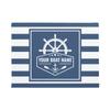 Personalized Indoor Doormat, Nautical Beach House Family Name, Blue Welcome Mat, Gift view 1