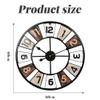 HAODING 60 cm Vintage Metal Wall Clock view 2