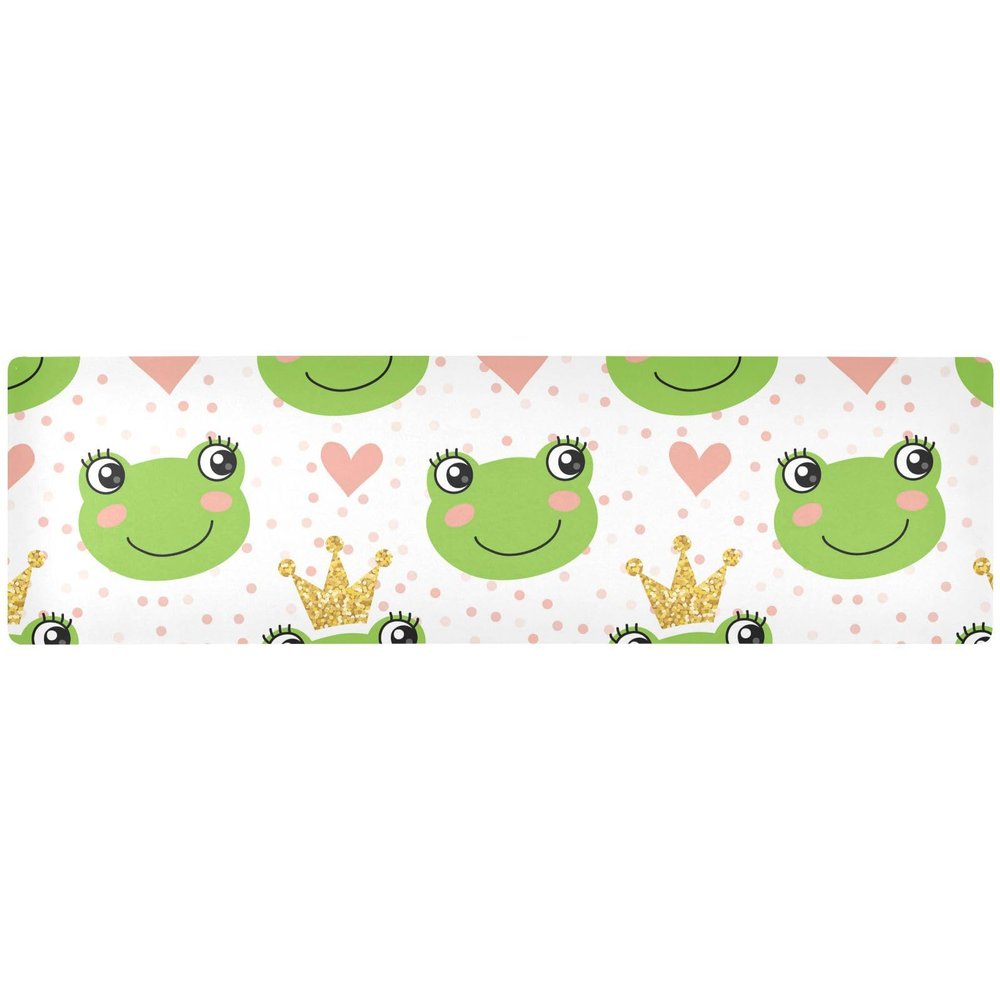 Cute Frog with Crown Long Trivet for Hot Pots and Pans, 100 x 30 cm