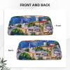 AdaNti Old Europe Bridge Print Pencil Bag, Waterproof Zipper Case, Gold view 3