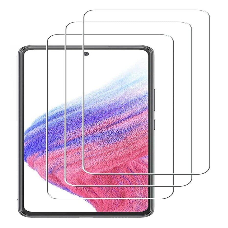 3-Pack Tempered Glass Screen Protector Compatible with Samsung Galaxy A54 5G, 9H, 0.33 mm, Clear