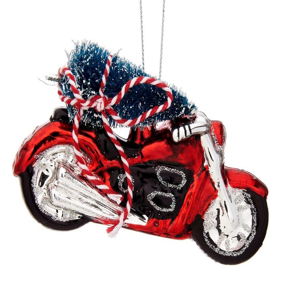itsisa Motorcycle with Christmas Tree Ornament
