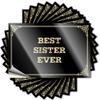 Best Sister Ever Car Sticker, 12 x 18 cm, Color view 1