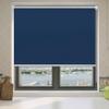 Double Roller Blind, No-Drill Clip-On, 80 x 240 cm, Room-Darkening, Dark Blue view 1