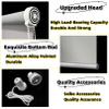 Double Roller Blind, No-Drill Clamp Fit, 115 x 230 cm, Blackout, White view 3