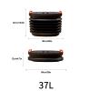 37L Telescoping Storage Bucket, Multifunctional, Lightweight, Foldable Design, High-Strength Plastic, Universal Use, Black with Cover, for Outdoor Fishing, Camping, and Travel view 2