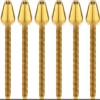 6-Piece M6 Titanium Alloy Bicycle Stem Bolts, Gold, M6 x 15 mm, for Road and Mountain Bikes view 1