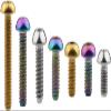 Bike Stem Bolts, Titanium Alloy M4 Half-Round-Head Screws, Gold, M4 x 15 mm, 8 pcs (Color: Titanium, Size: M4 x 20 mm, 4 pcs) view 2