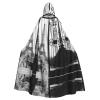 FAIRAH Paris Eiffel Tower Print Hooded Cloak for Women and Men, Halloween Costume view 1