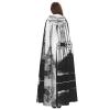 FAIRAH Paris Eiffel Tower Print Hooded Cloak for Women and Men, Halloween Costume view 4